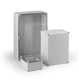 Cubo O enclosures with plain sides, polycarbonate