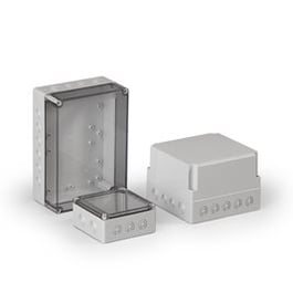 Cubo S enclosures with Pg knockouts, polycarbonate