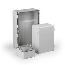 Cubo W wall cabinets with hinges and latches, polycarb