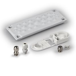 Cable glands, flange plates, vents 