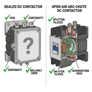 Gas filled DC contactors