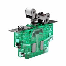 Schaltbau green limit switch_white background