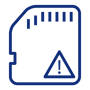 Sd Card Alert by iconSvg.co Blue