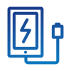 Tablet Charging Cables by iconSvg.co - blue