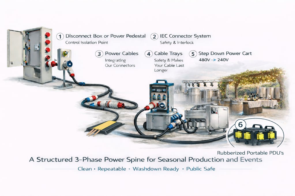 Walther Power Distributon Spine for Wineries