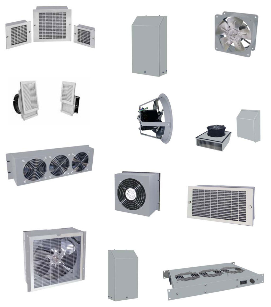 All types of fans and blowers