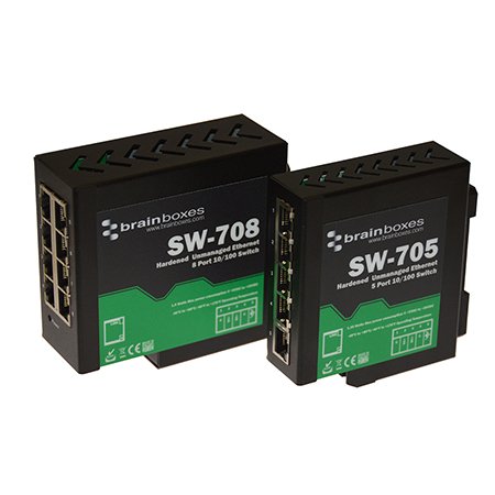 Lifetime warranty on NEW 5 & 8 port Ethernet Switches - Case Hardened for harsh environments