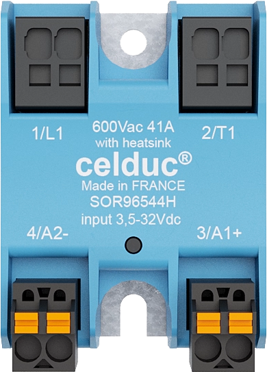 Celduc okpac solid state relay with push-in spring terminals