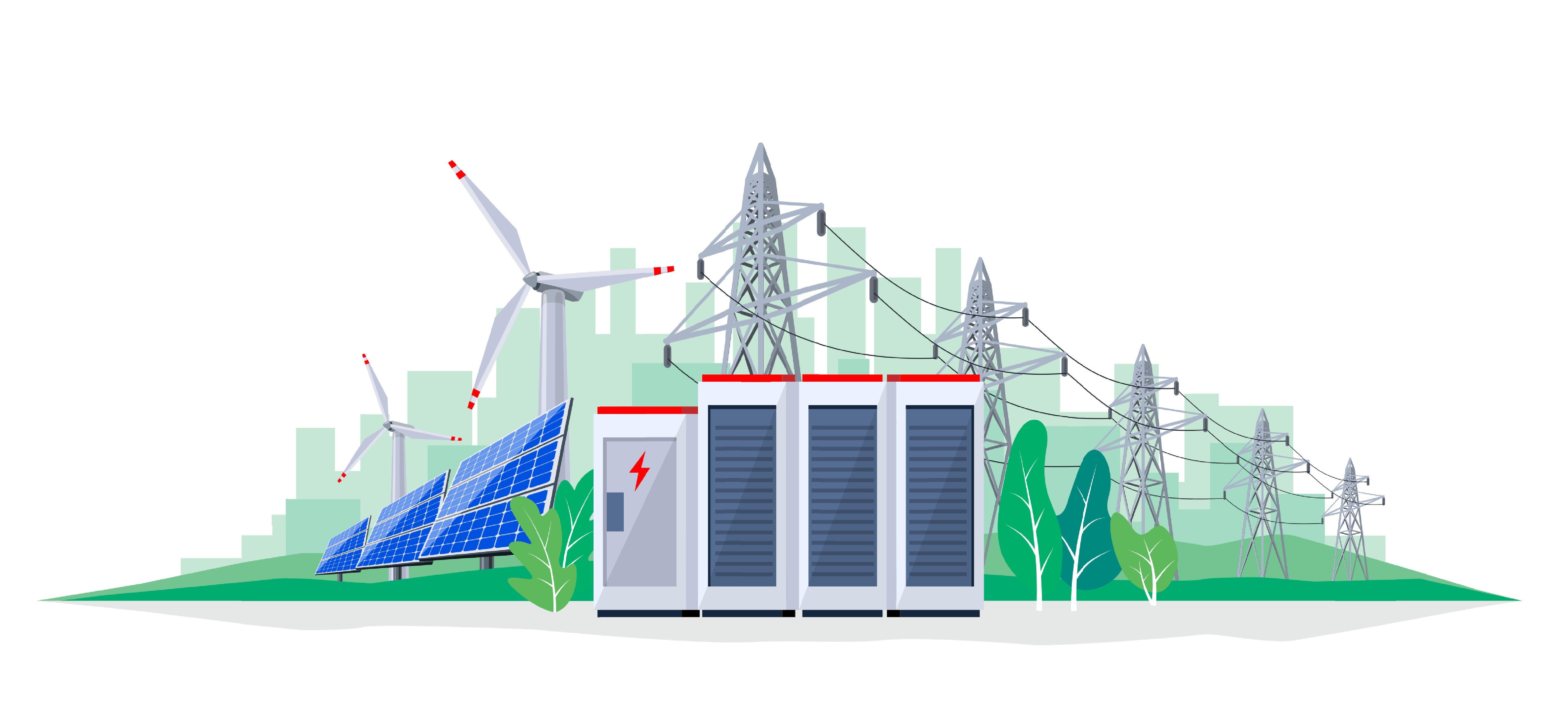 Renewables and Energy Storgae Icon
