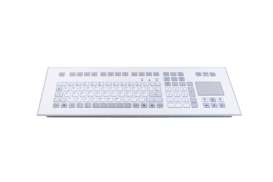 GETT membrane front-mount keyboard with edge protection and touchpad