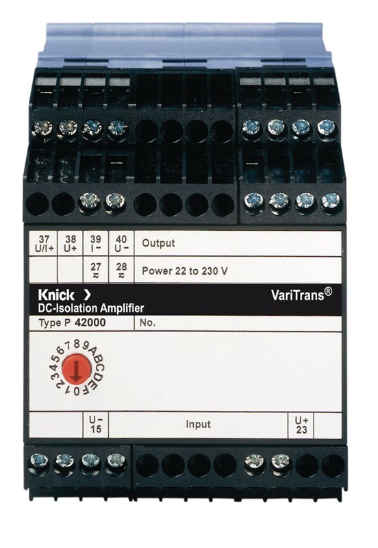 Knick P42000 high-voltage transducer, DIN-rail housing