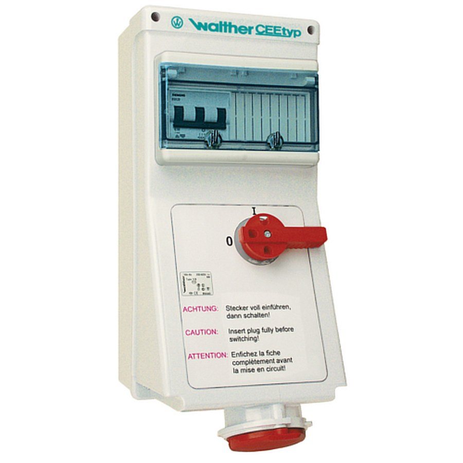 Walther mechanically interlocked receptacle and switch
