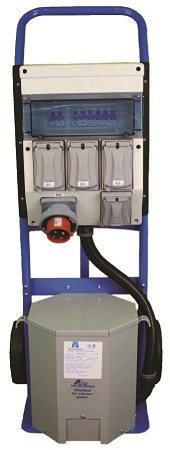 Walther portable power distribution on a hand truck